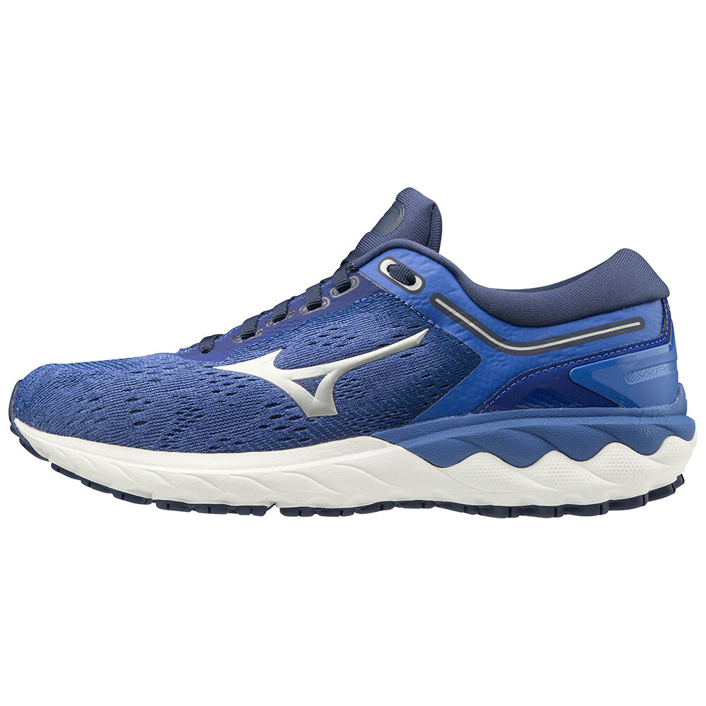 Mizuno Wave Skyrise - Bayan Koşu Ayakkabısı - Mavi/Gümüş Türkiye (NGMAVB-483)